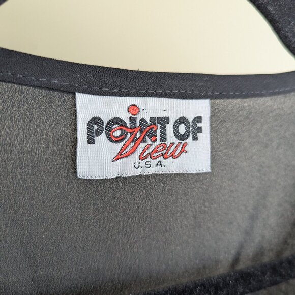 Vintage Black Blouse with Button Detail - Picture 7 of 7